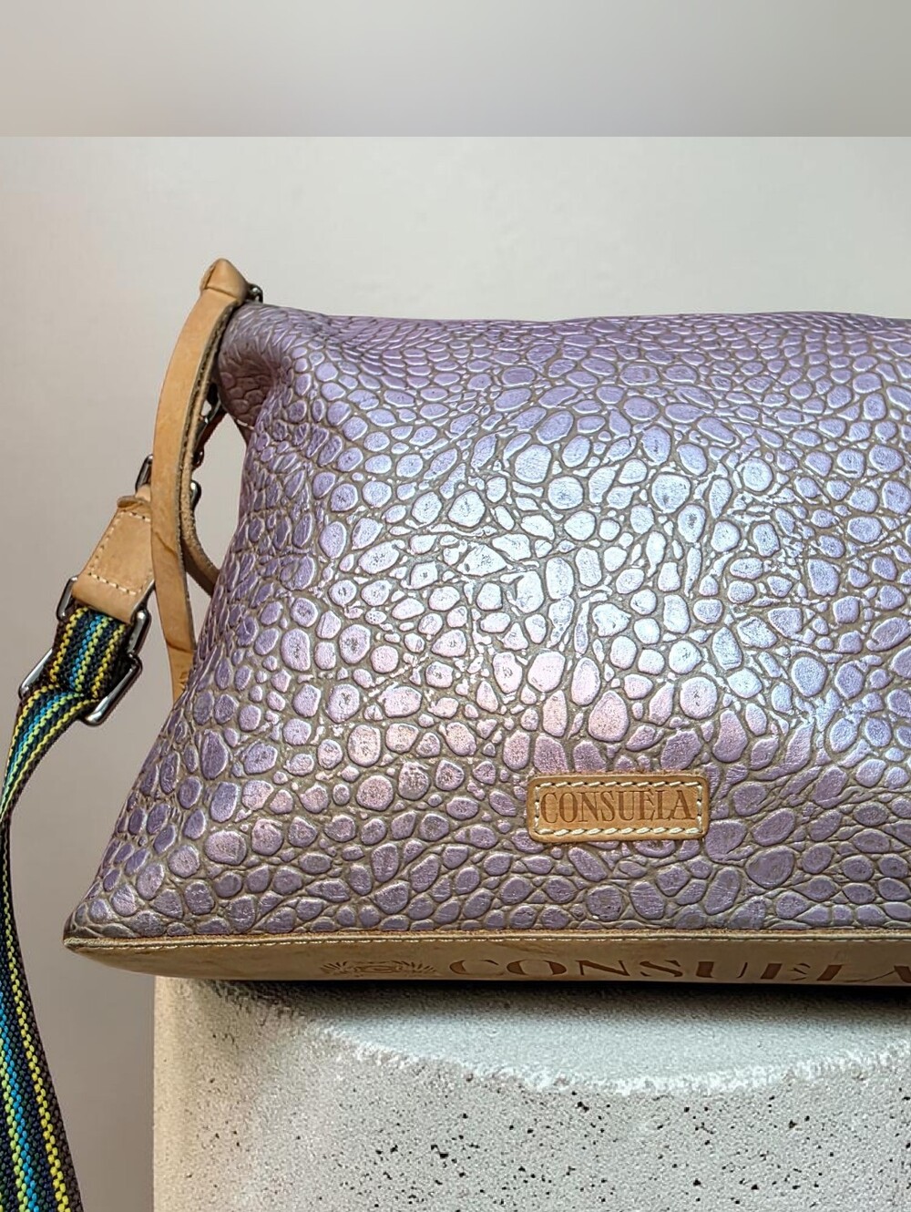 Rare Consuela Lilac Downtown Lulu Bag w/Boho Crossbody